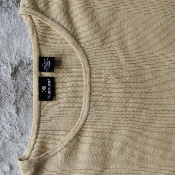 NWT Consensus Men's 100% Cotton Natural Taned XL T-shirt - Picture 9 of 13